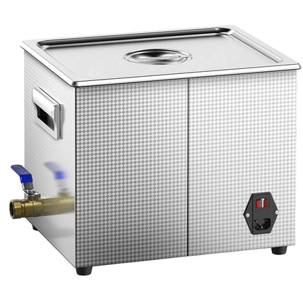 GGM Gastro Commercial Ultrasonic Cleaner - 10L - 240W Ultrasonic Power - 40kHz - Digital - with Heater - Degas - with Drain Tap