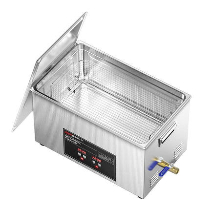 GGM Gastro Commercial Ultrasonic Cleaner - 30L - 600W Ultrasonic Power - 40kHz - Digital - with Heater - Degas - with Drain Tap