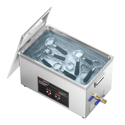 GGM Gastro Commercial Ultrasonic Cleaner - 30L - 600W Ultrasonic Power - 40kHz - Digital - with Heater - Degas - with Drain Tap