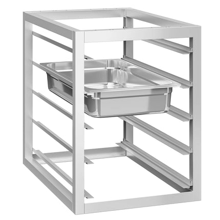 GGM Gastro Commercial Under-counter GN/EN Tray Rack – 5 levels - 450x660mm - GN 1/1 - for Work Tables Series ATK 700mm deep