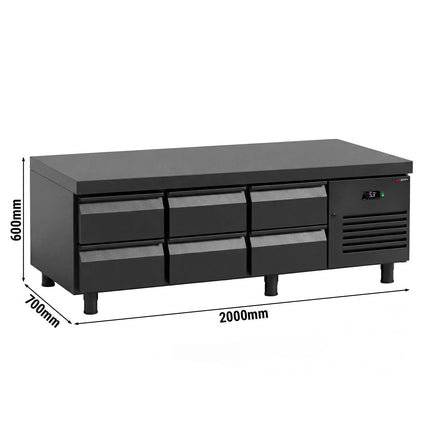 GGM Gastro Commercial Undercounter Fridge - +2 to +8°C - 2000mm - 6 Drawer - 6x GN 1/1