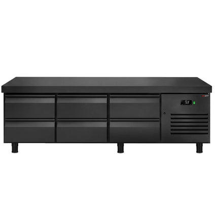 GGM Gastro Commercial Undercounter Fridge - +2 to +8°C - 2000mm - 6 Drawer - 6x GN 1/1