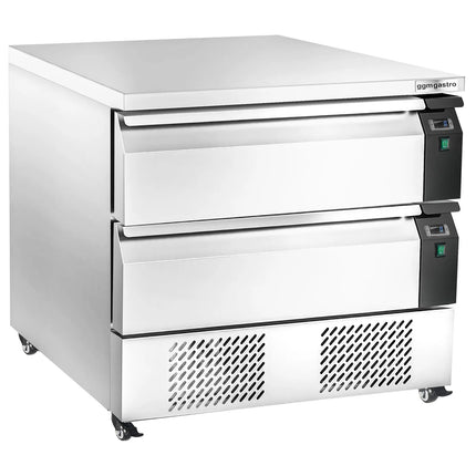 GGM Gastro Commercial Undercounter Fridge Freezer - 905mm - 2 Drawer - 2x GN 1/1 - incl. Chip Scuttle