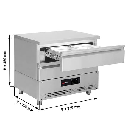 GGM Gastro Commercial Undercounter Fridge Freezer - Dual Temperature [-20 to +8°C] - 930mm - 2 Drawer