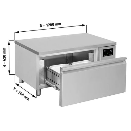 GGM Gastro Commercial Undercounter Fridge Freezer - Dual Temperature [-20 to +8°C] - 1200mm - 1 Drawer