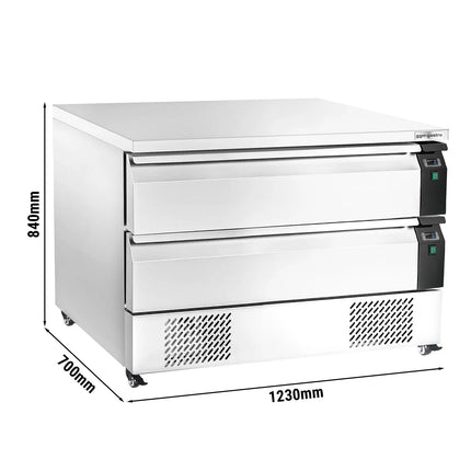 GGM Gastro Commercial Undercounter Fridge Freezer - Dual Temperature [-22 to +8°C] - 1230mm - 2 Drawer - 3x GN 1/1