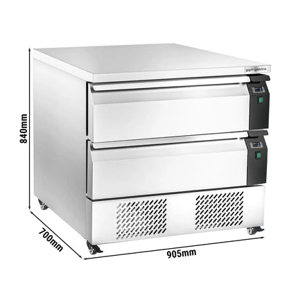 GGM Gastro Commercial Undercounter Fridge Freezer - Dual Temperature [-22 to +8°C] - 905mm - 2 Drawer - 4x GN 1/1