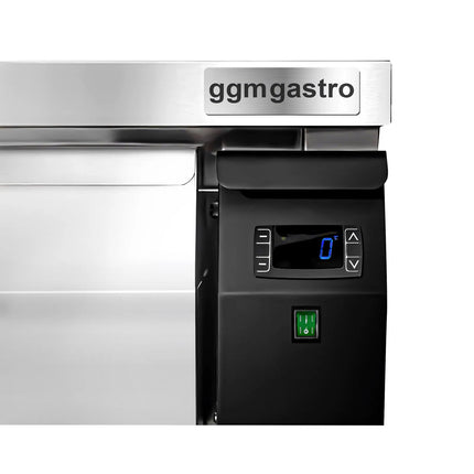 GGM Gastro Commercial Undercounter Fridge Freezer - Dual Temperature [-22 to +8°C] - 1230mm - 1 Drawer - 2x GN 1/1 - incl. Chip Scuttle