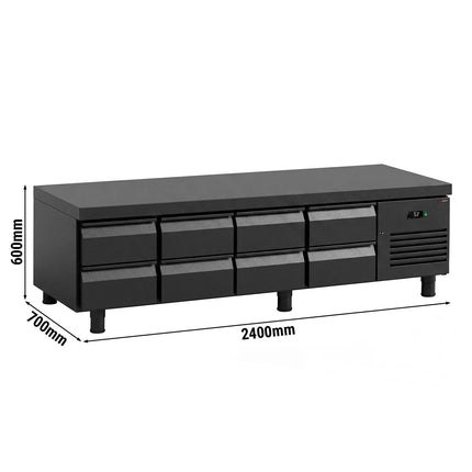 GGM Gastro Commercial Undercounter Fridge PREMIUM - +2 to +8°C - 2400mm - 8 Drawer - 8x GN 1/1