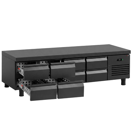 GGM Gastro Commercial Undercounter Fridge PREMIUM - +2 to +8°C - 2400mm - 8 Drawer - 8x GN 1/1