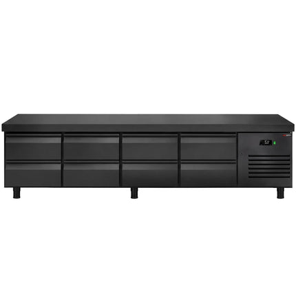 GGM Gastro Commercial Undercounter Fridge PREMIUM - +2 to +8°C - 2400mm - 8 Drawer - 8x GN 1/1