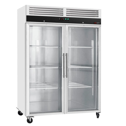 GGM Gastro Commercial Upright Display Freezer Stainless steel ECO - 1200L - with 2 glass doors
