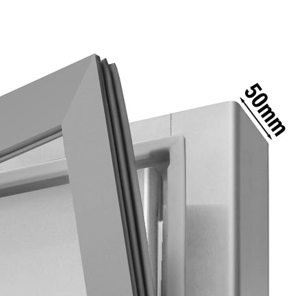 GGM Gastro Commercial Upright Display Fridge Glass Door Stainless Steel ECO - 580L - Single Door