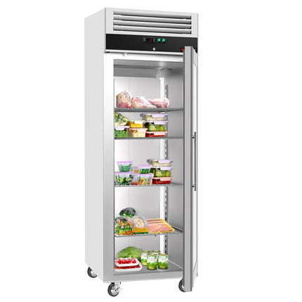 GGM Gastro Commercial Upright Display Fridge Stainless steel ECO - 600L - with 1 glass door