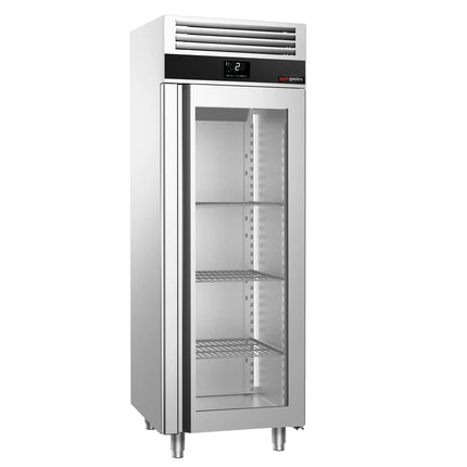GGM Gastro Commercial Upright Display Fridge Stainless steel PREMIUM - 700L - with 1 glass door