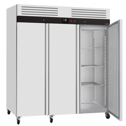 GGM Gastro Commercial Upright Freezer ECO – Stainless Steel – 2100 L – 3 Stainless Steel Doors – Plastic Interior Door Lining