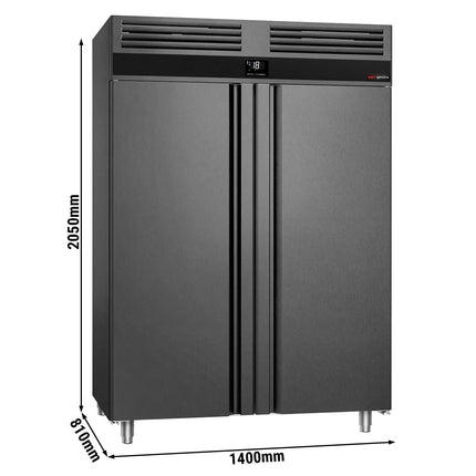 GGM Gastro Commercial Upright Freezer PREMIUM - GN 2/1 - 1400L - with 2 doors & Rails & support grids