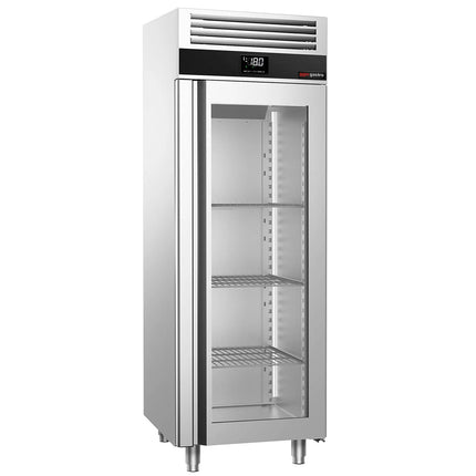 GGM Gastro Commercial Upright Freezer PREMIUM - GN 2/1 - 700L - with 1 glass door