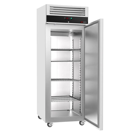 GGM Gastro Commercial Upright Freezer Stainless steel ECO - 352L - with 1 door - Black - On castors