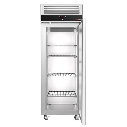 GGM Gastro Commercial Upright Freezer Stainless steel ECO - 352L - with 1 door - Black - On castors