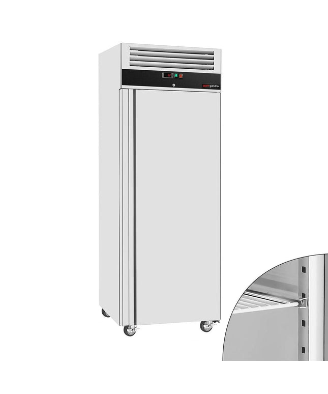 GGM Gastro Commercial Upright Freezer Stainless steel ECO - GN 2/1 - 440L - with 1 door - On castors
