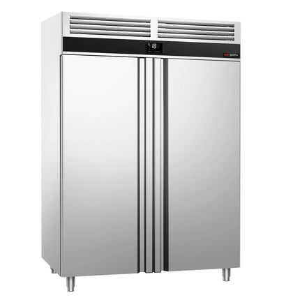 GGM Gastro Commercial Upright Freezer Stainless steel PREMIUM - GN 2/1 - 1400L - with 2 doors