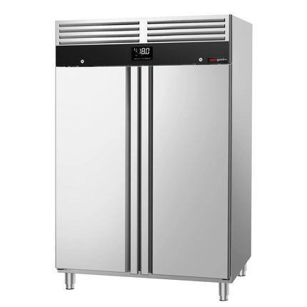 GGM Gastro Commercial Upright Freezer Stainless steel PREMIUM - GN 2/1 - 1200L - with 2 doors