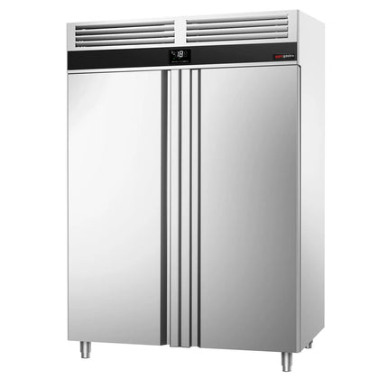 GGM Gastro Commercial Upright Freezer Stainless steel PREMIUM - GN 2/1 - 1400L - with 2 doors