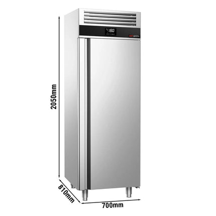 GGM Gastro Commercial Upright Freezer Stainless steel PREMIUM - GN 2/1 - 650L - with 1 glass door