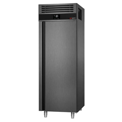 GGM Gastro Commercial Upright Freezer Stainless steel PREMIUM - GN 2/1 - 700L - with 1 glass door - Anthracite