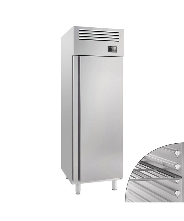 GGM Gastro Commercial Upright Freezer Stainless steel PREMIUM PLUS - GN 2/1 - 560L - with 1 door