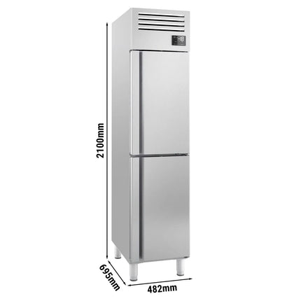 GGM Gastro Commercial Upright Freezer Stainless steel PREMIUM PLUS - GN 1/1 - 325L - with 2 half doors