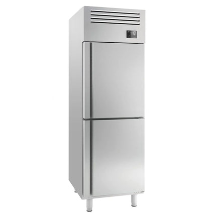 GGM Gastro Commercial Upright Freezer Stainless steel PREMIUM PLUS - GN 2/1 - 560L - with 2 half doors