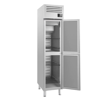 GGM Gastro Commercial Upright Freezer Stainless steel PREMIUM PLUS - GN 1/1 - 325L - with 2 half doors