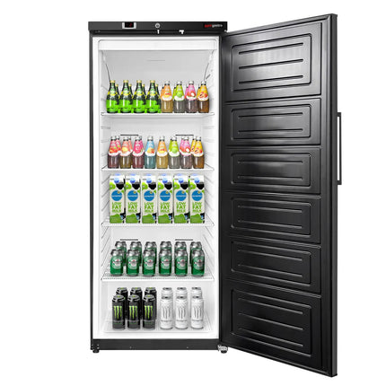 GGM Gastro Commercial Upright Fridge ECO - 293L - Single Door - Black