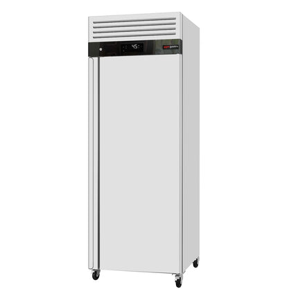 GGM Gastro Commercial Upright Fridge ECO - GN 2/1 - 700L - with 1 door & Rails & support grids - On castors