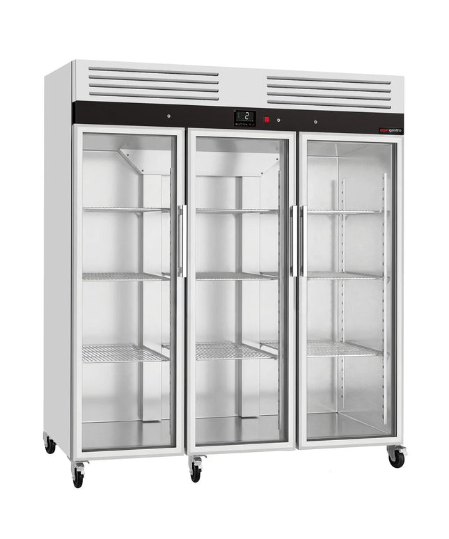 GGM Gastro Commercial Upright Fridge ECO – Stainless Steel – 1350 L – 3 Glass Doors