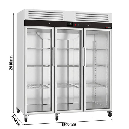 GGM Gastro Commercial Upright Fridge ECO – Stainless Steel – 1350 L – 3 Glass Doors