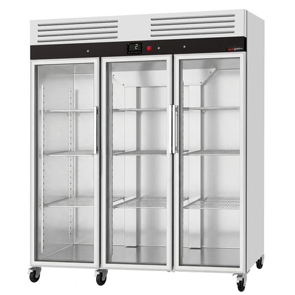 GGM Gastro Commercial Upright Fridge ECO – Stainless Steel – 1350 L – 3 Glass Doors