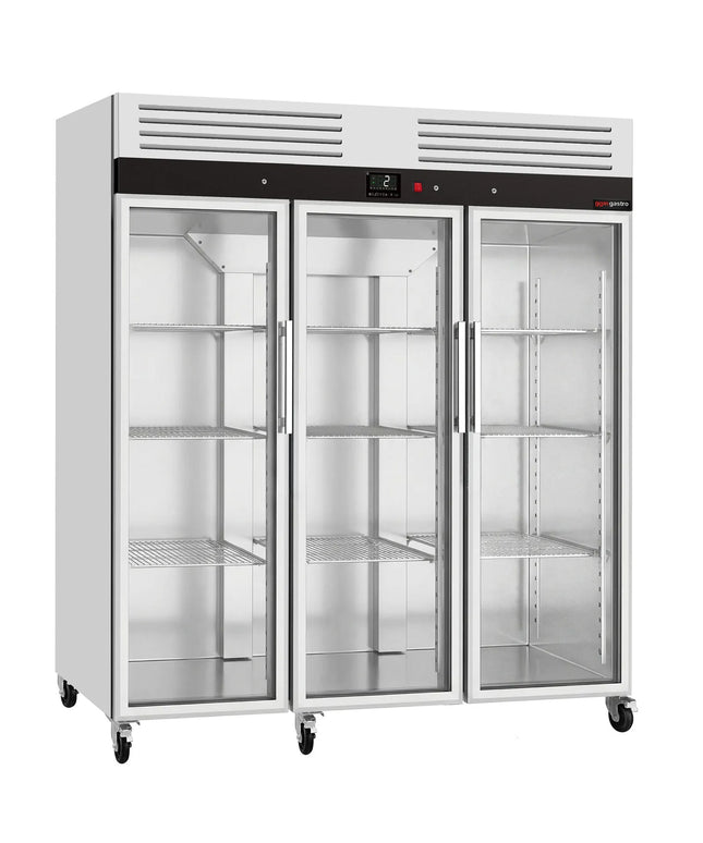 GGM Gastro Commercial Upright Fridge ECO – Stainless Steel – 2100 L – 3 Glass Doors
