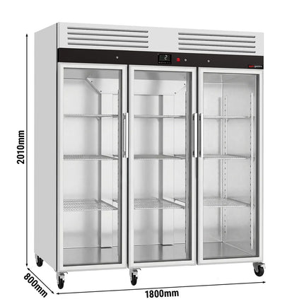 GGM Gastro Commercial Upright Fridge ECO – Stainless Steel – 2100 L – 3 Glass Doors