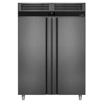 GGM Gastro Commercial Upright Fridge PREMIUM - GN 2/1 - 1400L - with 2 doors - Anthracite