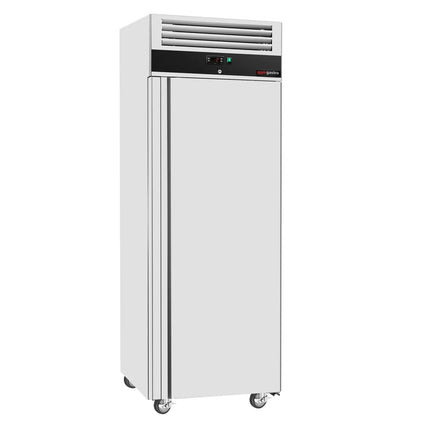 GGM Gastro Commercial Upright Fridge Stainless steel ECO - 400L - with 1 door - On castors - Lockable