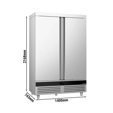 GGM Gastro Commercial Upright Fridge Stainless steel PREMIUM - 1200L - with 2 doors