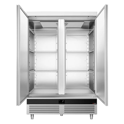 GGM Gastro Commercial Upright Fridge Stainless steel PREMIUM - 1200L - with 2 doors