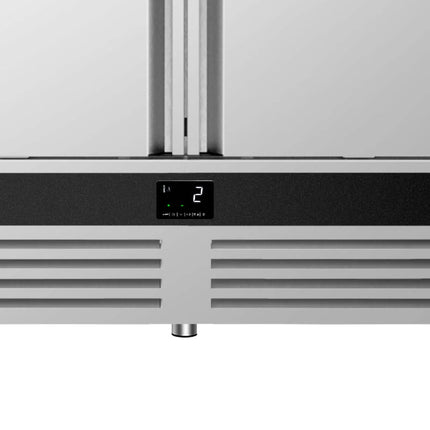 GGM Gastro Commercial Upright Fridge Stainless steel PREMIUM - 1200L - with 2 doors