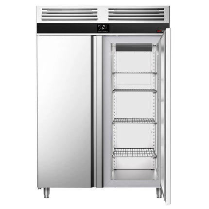 GGM Gastro Commercial Upright Fridge Stainless steel PREMIUM - 1400L - with 2 doors