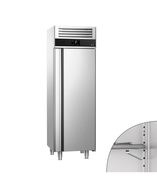 GGM Gastro Commercial Upright Fridge Stainless steel PREMIUM - 400L - with 1 door