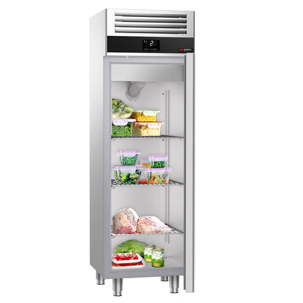 GGM Gastro Commercial Upright Fridge Stainless steel PREMIUM - 400L - with 1 door