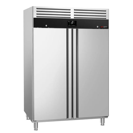 GGM Gastro Commercial Upright Fridge Stainless steel PREMIUM - GN 2/1 - 1200L - with 2 doors